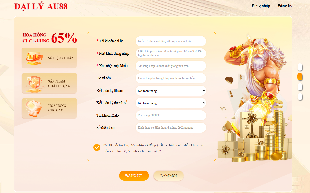 AU88 ✔️ Link Trang Chủ AU88.COM Đăng Ký - Đăng Nhập Top #1 Chính Thức 2026 31 Quy trình trở thành đại lý Au88 diễn ra vô cùng đơn giản.